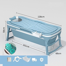 Bồn tắm gấp gọn cho người lớn, gia đình tắm, xông hơi thư giãn chất liệu nhựa PP và Silicon Loại 1 