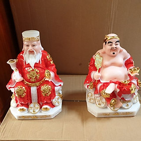 Cặp thần tài ông địa đá cao 20 cm