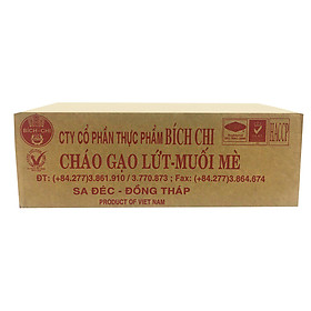 Cháo Gạo lứt muối mè Bích Chi - Thùng 50 gói 50g