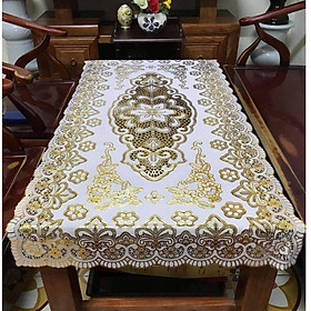 Mua Khăn Trải Bàn-Thảm Trải Bàn Phong Cách Hoàng Gia Sang Trọng Bằng Nhựa Không Thấm Nước Kích Thước 60cm *120cm