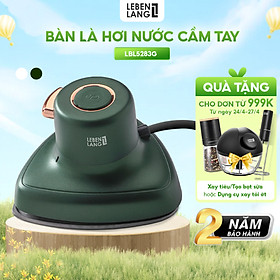 Bàn là hơi nước cầm tay mini Lebenlang LBL5283, công suất 800W, nhỏ gọn tiện lợi, bảo hành 2 năm - hàng chính hãng - Xanh LBL5283G