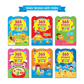 Bộ sách 365 Stickers Bóc dán thông minh (dành cho trẻ từ 2-6 tuổi) - Giúp bé phát triển IQ, EQ, CQ