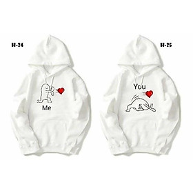 Áo đôi thu đông bắn trái tim - áo hoodie