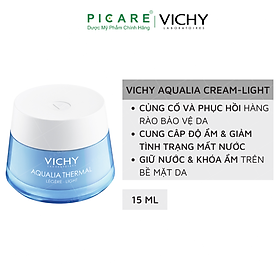 Kem Gel Dưỡng Ẩm Kích Hoạt & Giữ Nước Cho Da Thường & Da Khô Vichy Aqualia Thermal Rehydrating Light Cream (50ml) - MB067200