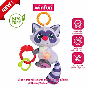 Đồ chơi treo nôi cảm ứng phát nhạc - bạn gấu mèo dễ thương Winfun WF720020-01