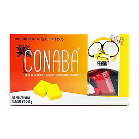 Combo 4 Gói Kẹo Dừa Dẻo Conaba Đậu Phộng & Nước Cốt Dừa Béo (250g x 4)