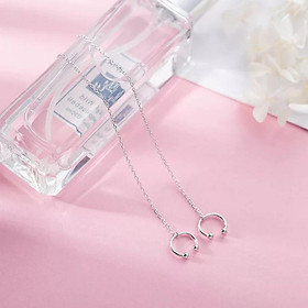 Khuyên tai kẹp vành tai nữ bạc thiết kế độc đáo thời trang cá tính phong cách Hàn Quốc tặng ảnh Vcone
