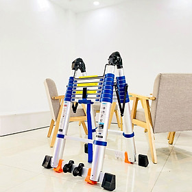 Mua Thang Nhôm Rút Chữ A JUMBO A250B - Đai xanh  chữ A cao 2.5m  chữ I cao 5.0m  tải trọng 300kg