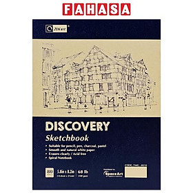 Sổ Vẽ Lò Xo Sketchbook Discovery A5 - Gáy Ngang - Giấy Trơn - 160 Trang 100gsm - Zen Art TMG-8232 - Màu Xanh Navy