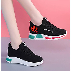 Giày sneaker thể thao nữ buộc dây phong cách hàn quốc màu đen, trắng size 36 đến 40 V179