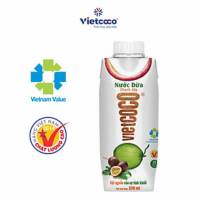 NƯỚC DỪA - CHANH DÂY ĐÓNG HỘP VIETCOCO - 330ML