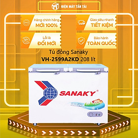 Mua TỦ ĐÔNG SANAKY 210 LÍT VH-2599A2KD ĐỒNG (R600A) (KÍNH CƯỜNG LỰC) - HÀNG CHÍNH HÃNG