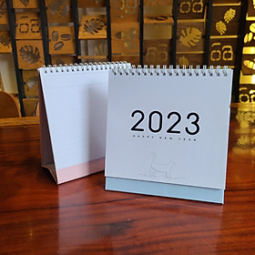 Lịch để bàn 2023 Phong cách Tối giản - Có lịch Âm và Notes, tặng kèm sticker