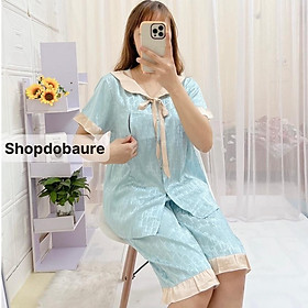 Bộ lụa gấm bầu và sau sinh áo cộc quần lửng MÙA HÈ sang xịn mịn -