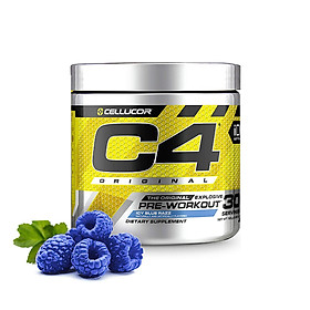 Pre-Workout siêu mạnh C4 Original của Cellucor hương Icy Blue Razz hỗ trợ Tăng Sức Bền, Sức Mạnh đốt mỡ giảm cân 30 lần dùng