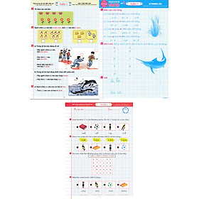 Combo Phiếu Bài Tập Cuối Tuần Môn Toán - Tiếng Việt - Tiếng Anh Lớp 1 (Theo Chương Trình Tiểu Học Mới)