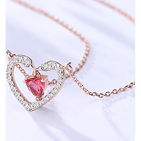 Vòng cổ bạc 925 Trái tim tình yêu
