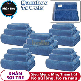 Mua khăn sợi tre   combo 5 bộ = 15 bamboo