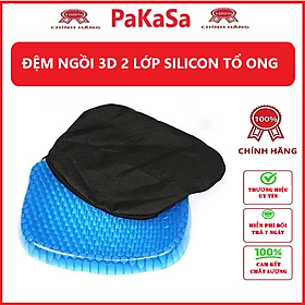 Mua Đệm Ngồi 3D Silicon 2 Lớp Tổ Ong Lót Ghế Thoáng Khí Chống Đau Mỏi Lưng PaKaSa