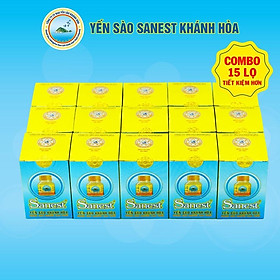 [Combo 15 lọ] Nước yến sào Khánh Hòa Sanest dành cho người cao tuổi đóng lọ 70ml