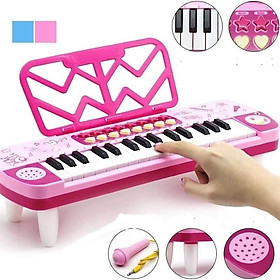 Đồ Chơi Âm nhạc và phát triển ngôn ngữ -Đàn Piano Có Đèn Nhạc Và Micro Chuẩn Âm- Cho bé từ 0 đến 5 tuổi- 2 màu xanh hồng