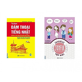 Combo  Joyful Japanese - Tiếng Nhật vui nhộn - Tập Viết và Tự Học Đàm Thoại Tiếng Nhật Dành Cho Người Mới Bắt Đầu  Tái Bản ( tặng kèm bút chì dễ thương )