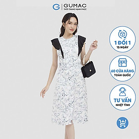 Đầm dáng xòe nữ GUMAC DC05087 sơ mi phối bèo