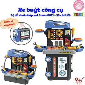 Đồ Chơi Hướng Nghiệp Nhập Vai Kỹ Sư BOWA 8071 – Xe buýt công cụ 59 chi tiết