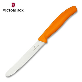 Dao Gọt Củ Quả Lưỡi Răng Cưa VICTORINOX Cán Nhựa Nhiều Màu 11cm