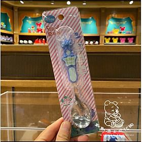 Muỗng ăn inox Disney hình Stitch nổi 3D cho trẻ em bé