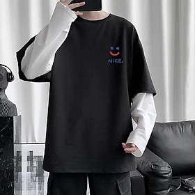 Áo thun tay dài form rộng chất cotton mềm mát thoải mái cho nam