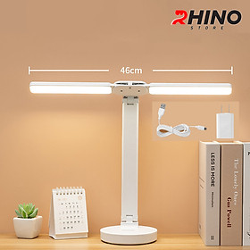 Mua Đèn học LED 3 ánh sáng bảo vệ mắt chống cận cảm ứng Rhino L205  tích điện đa năng làm việc  để bàn học - Hàng chính hãng