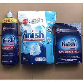 Combo bột rửa bát cao cấp Finish Bột 2,2kg+ Muối 1,2kg+ Bóng 750ml