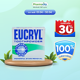 Bột làm trắng răng vị bạc hà Eucryl (50g)