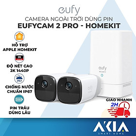 Mua Eufy Cam 2 Pro  Camera ngoài trời Dùng Pin Cao Cấp  Quay phim độ nét cao 2K  Chống nước IP67  Hỗ trợ HomeKit - Hàng chính hãng