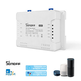 Sonoff 4CH R3 ITEAD 4 Gang WiFI Switch 4 Way Mounting WiFI Wireless Smart Switch Compatible with Amazon Alexa & for