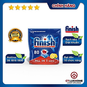 Viên rửa chén bát Finish All In One Max 80 viên