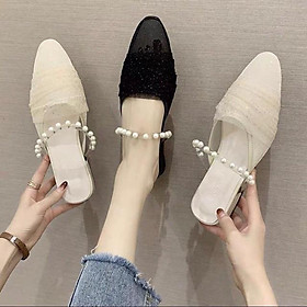 Sục ren lưới gót 2f quai kết ngọc bắt chốt chắc chắn xinh yêu vô cùng Sz 35->39 300