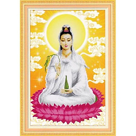 Mua Tranh thêu chữ thập Phật Quan Âm A1056 (42x60) chưa thêu