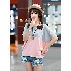 Áo nữ kiểu hai màu chất cotton mát thấm mồ hôi trẻ trung - Tặng ngay 1 kính thời trang đi biển