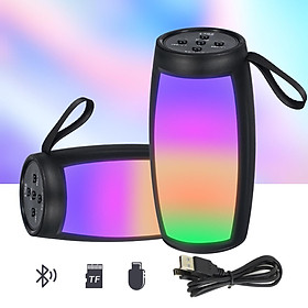 Loa di động MP3 Âm thanh xe hơi LED Loa Bluetooth không dây Loa siêu trầm Thẻ TF cho điện thoại di động Hộp âm thanh nhỏ không dây Quà tặng Màu sắc: đen