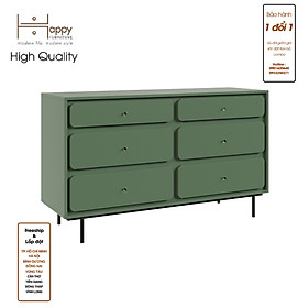 [Happy Home Furniture] SWEETY, Tủ đựng đồ 6 ngăn kéo - chân sắt, 140cm x 45cm x 82cm ( DxRxC), THK_081