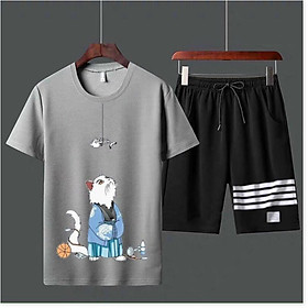SET BỘ THUN HÈ CON MÈO SIÊU CHẤT CỰC NGẦU CHO CÁC BẠN TRẺ KHANH AN FASHION