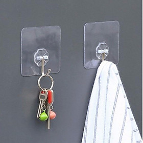 Mua Combo 10 Móc dán tường  dính tường trong suốt Siêu chắc  siêu chịu lực loại 10kg