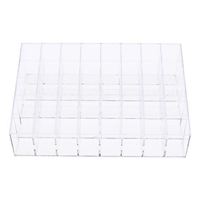 24 Grids Lipstick Nail  Holder Display Clear Acrylic Makeup Organizer