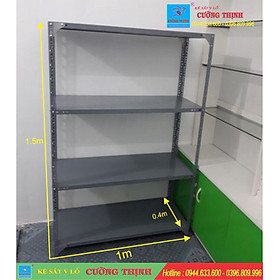 Mua Kệ sắt V lỗ | cao 1m5  ngang 1m   rộng40cm - Kệ sắt Cường Thịnh