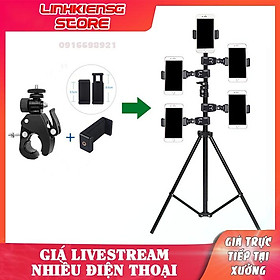 Mua Giá đỡ kẹp điện thoại gắn vào tripod hỗ trợ livestream live quay phim nhiều máy cùng lúc  gắn xe đạp giá rẻ