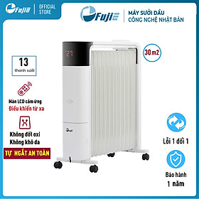 Hình ảnh Máy sưởi dầu điều khiển từ xa nhập khẩu FujiE OFR7813,13 thanh sưởi sử dụng phòng 30m2, bảng điều khiển điện tử  tăng giảm nhiệt độ- Hàng CHính Hãng