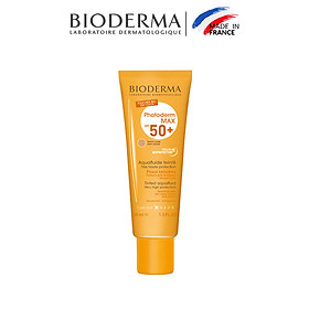 Kem chống nắng giảm bóng nhờn cho mọi loại da Bioderma Photoderm MAX Aquafluide Teinte Claire SPF 50+ - 40ml (Màu Light)