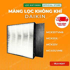 Màng lọc Hepa cho Daikin MCK55TVM6, Daikin MCK55X, Daikin MCK55V, Daikin MC40UVM6. Màng than hoạt tính, màng lọc thay thế rẻ. Hàng nhập khẩu